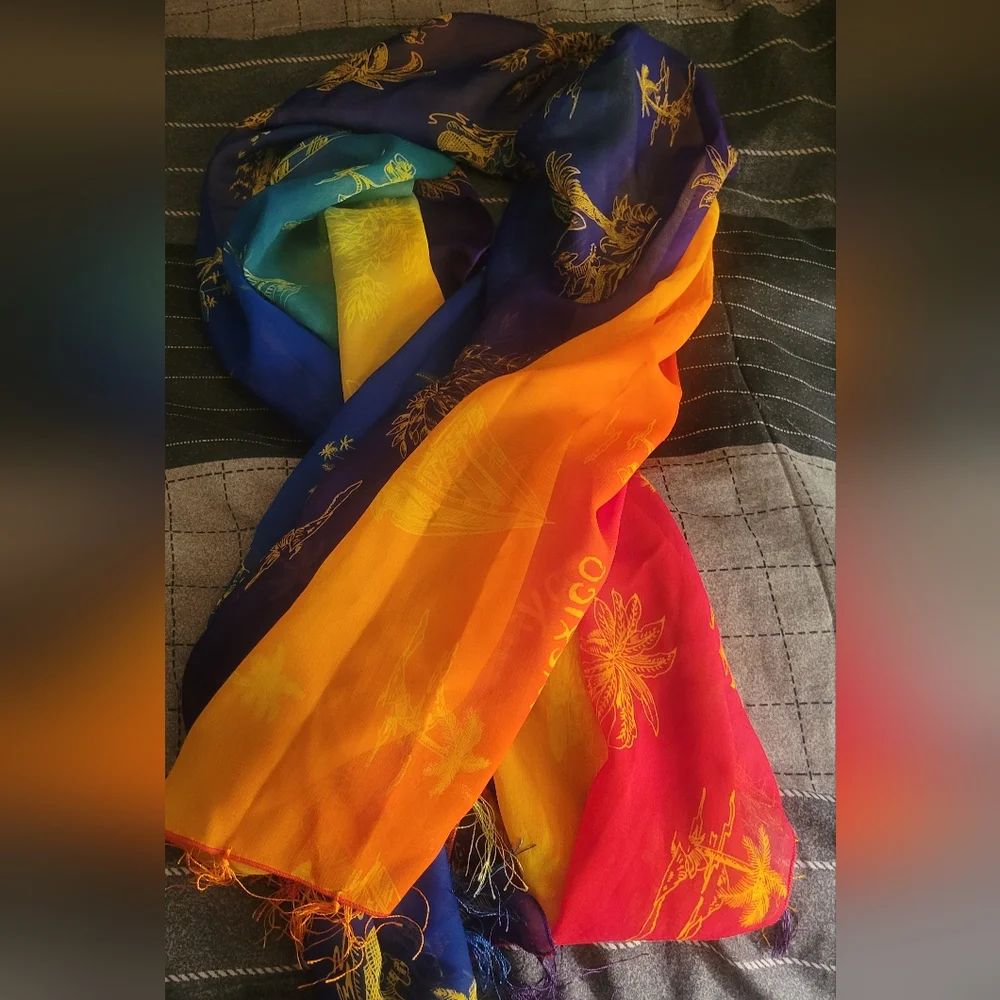 BURNING MAN SPECIAL New Beautiful Island Scarf - Picture 1 of 5
